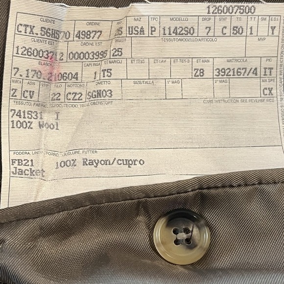 Ermenegildo Zegna 100% Wool Fine Italian Weave Side Vented Sport Coat Blazer 40 - Picture 10 of 12